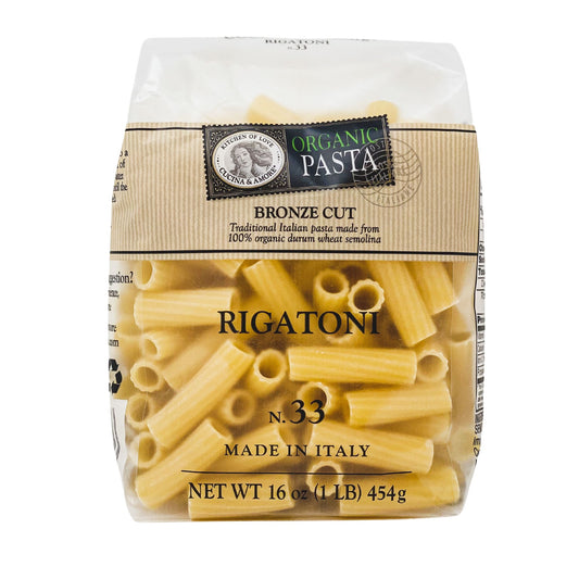 Organic Bronze-Cut Rigatoni Pasta - 4 Pack